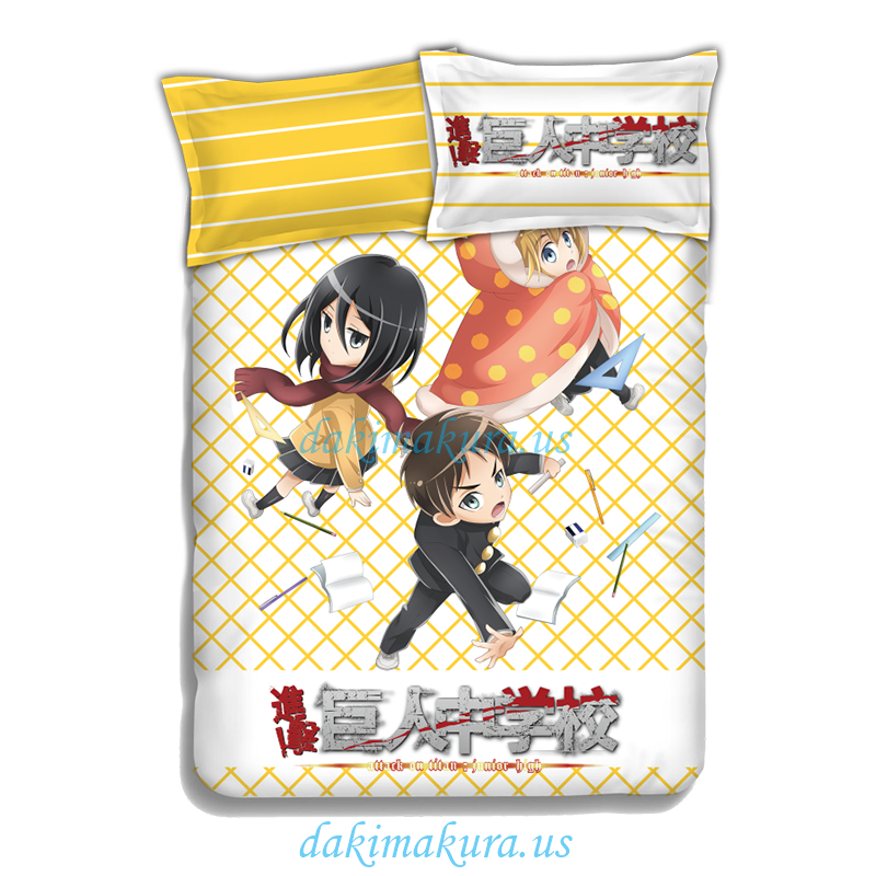 Attack on Titan Japanese Anime Bed Blanket Duvet Cover with Pillow Covers